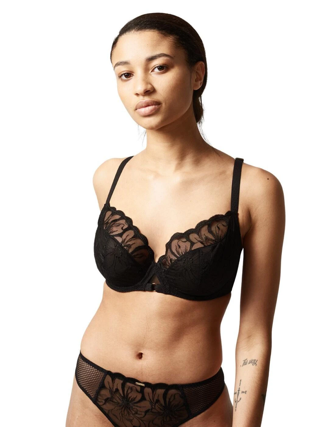 Chantelle Fleurs Full Coverage Underwired Bra - Black 5 Chantelle Fleurs Full Coverage Underwired Bra - Black - Image 5