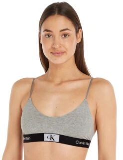 Calvin Klein CK1996 Unlined Bralette - Grey Heather