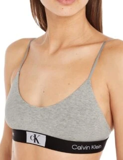 Calvin Klein CK1996 Unlined Bralette - Grey Heather -Belle Lingerie Store 61539 calvin klein ck1996 unlined bralette grey heather 6