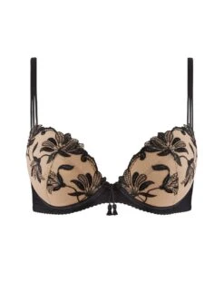 Aubade Lovessence Padded Plunge Bra - Noir -Belle Lingerie Store 61605 aubade lovessence padded plunge bra noir 3