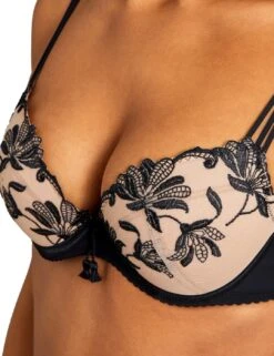 Aubade Lovessence Padded Plunge Bra - Noir -Belle Lingerie Store 61605 aubade lovessence padded plunge bra noir 4