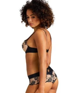 Aubade Lovessence Padded Plunge Bra - Noir -Belle Lingerie Store 61605 aubade lovessence padded plunge bra noir 6