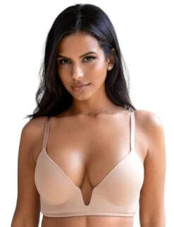 Pour Moi Definitions Plunge Push Up Multi Bra - Sand
