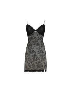 Pour Moi For Your Eyes Only Split Hem Chemise - Black -Belle Lingerie Store 61750 pour moi for your eyes only split hem chemise black 3