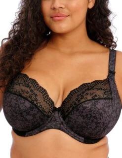 Elomi Lucie Plunge Bra - Black -Belle Lingerie Store 61807 elomi lucie plunge bra black 4