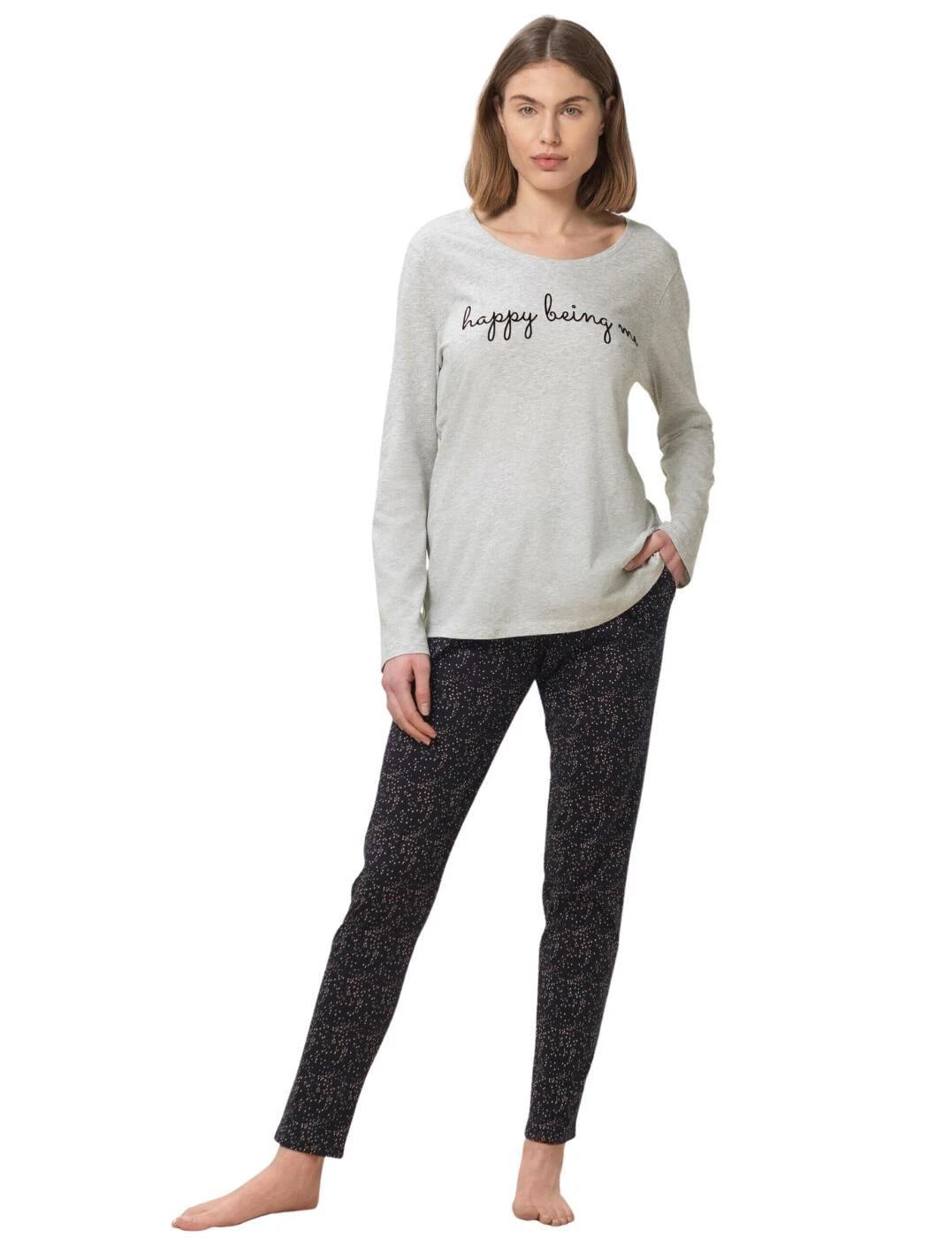 Triumph Sets Pyjama Set - Medium Grey Melange 1 Triumph Sets Pyjama Set - Medium Grey Melange