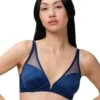 Triumph Vivid Spotlight Plunge Bra - Deep Water