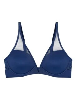 Triumph Vivid Spotlight Plunge Bra - Deep Water -Belle Lingerie Store 62005 triumph vivid spotlight plunge bra deep water 2
