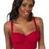 Pour Moi Rebel Underwired Strapless Longline Bra - Red