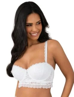 Pour Moi Rebel Underwired Strapless Longline Bra - White