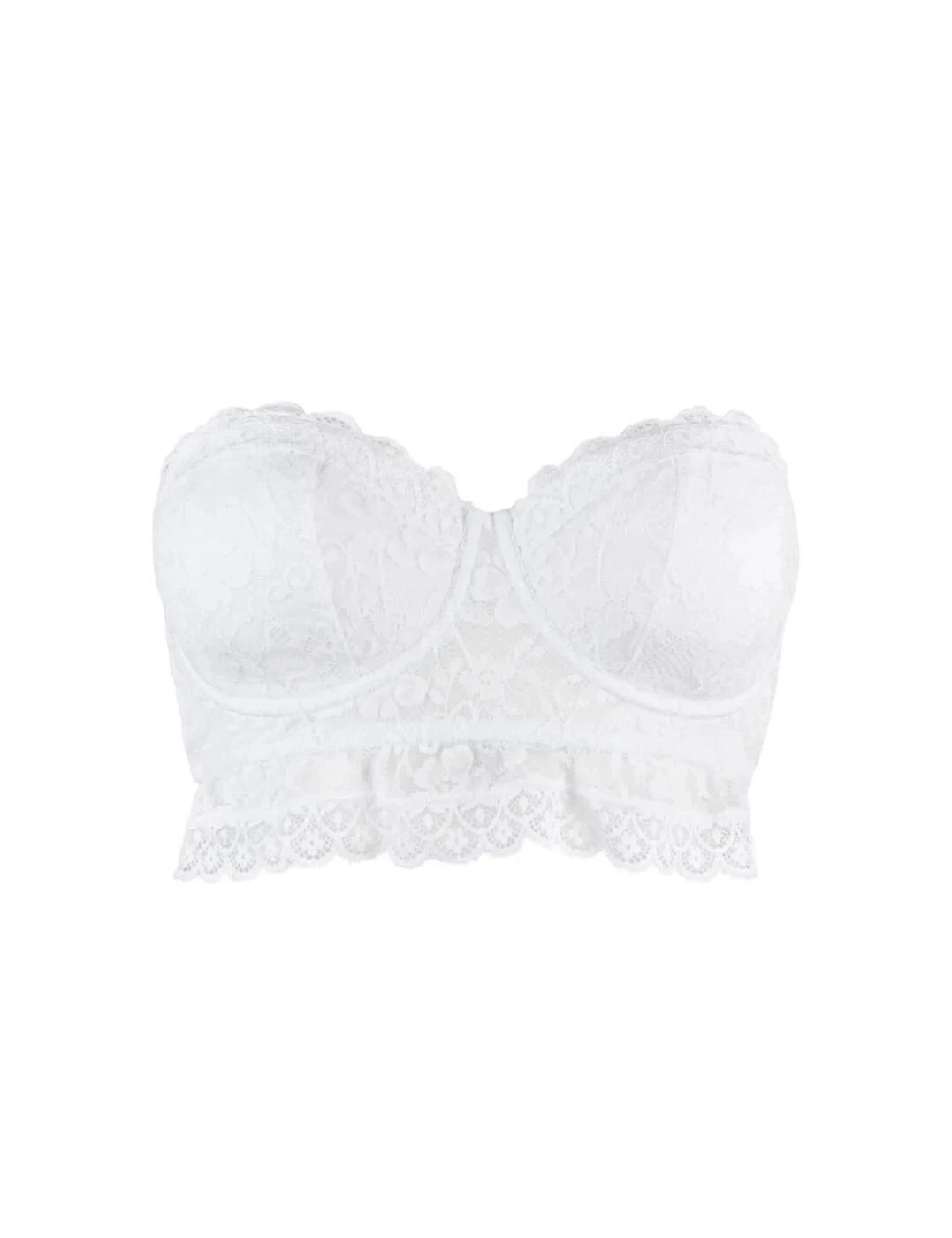 Pour Moi Rebel Underwired Strapless Longline Bra - White 3 Pour Moi Rebel Underwired Strapless Longline Bra - White - Image 3