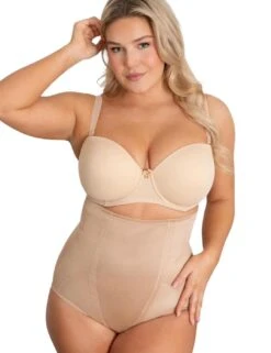 Pour Moi Hourglass Firm Control High Waist Brief - Caramel -Belle Lingerie Store 62056 pour moi hourglass firm control high waist brief caramel 5