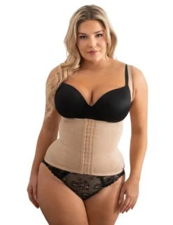 Pour Moi Hourglass Firm Control Back Smoothing Waist Cincher - Caramel
