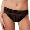 Triumph Hypnotic Spotlight High Leg Brazilian Brief - Black