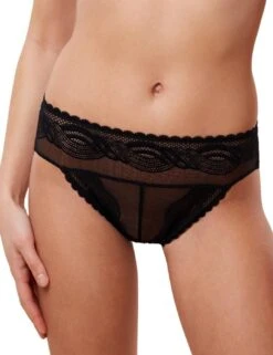 Triumph Hypnotic Spotlight High Leg Brazilian Brief - Black