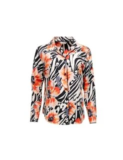 Cyberjammies Nicole Pyjama Top - Charcoal Animal Floral Print -Belle Lingerie Store 62246 cyberjammies nicole pyjama top charcoal animal floral print 3