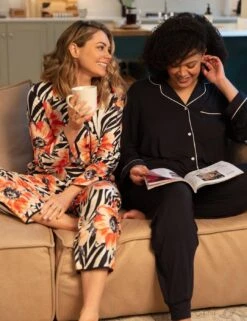 Cyberjammies Nicole Pyjama Top - Charcoal Animal Floral Print -Belle Lingerie Store 62246 cyberjammies nicole pyjama top charcoal animal floral print 9