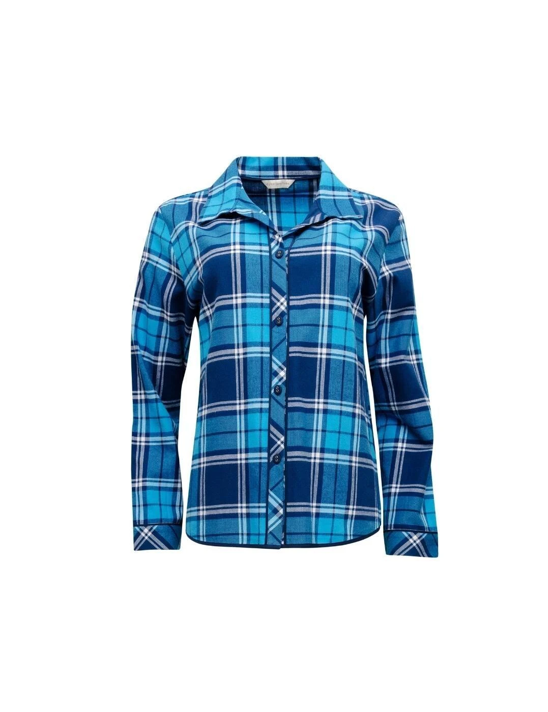 Cyberjammies Bea Pyjama Top - Blue Check 3 Cyberjammies Bea Pyjama Top - Blue Check - Image 3