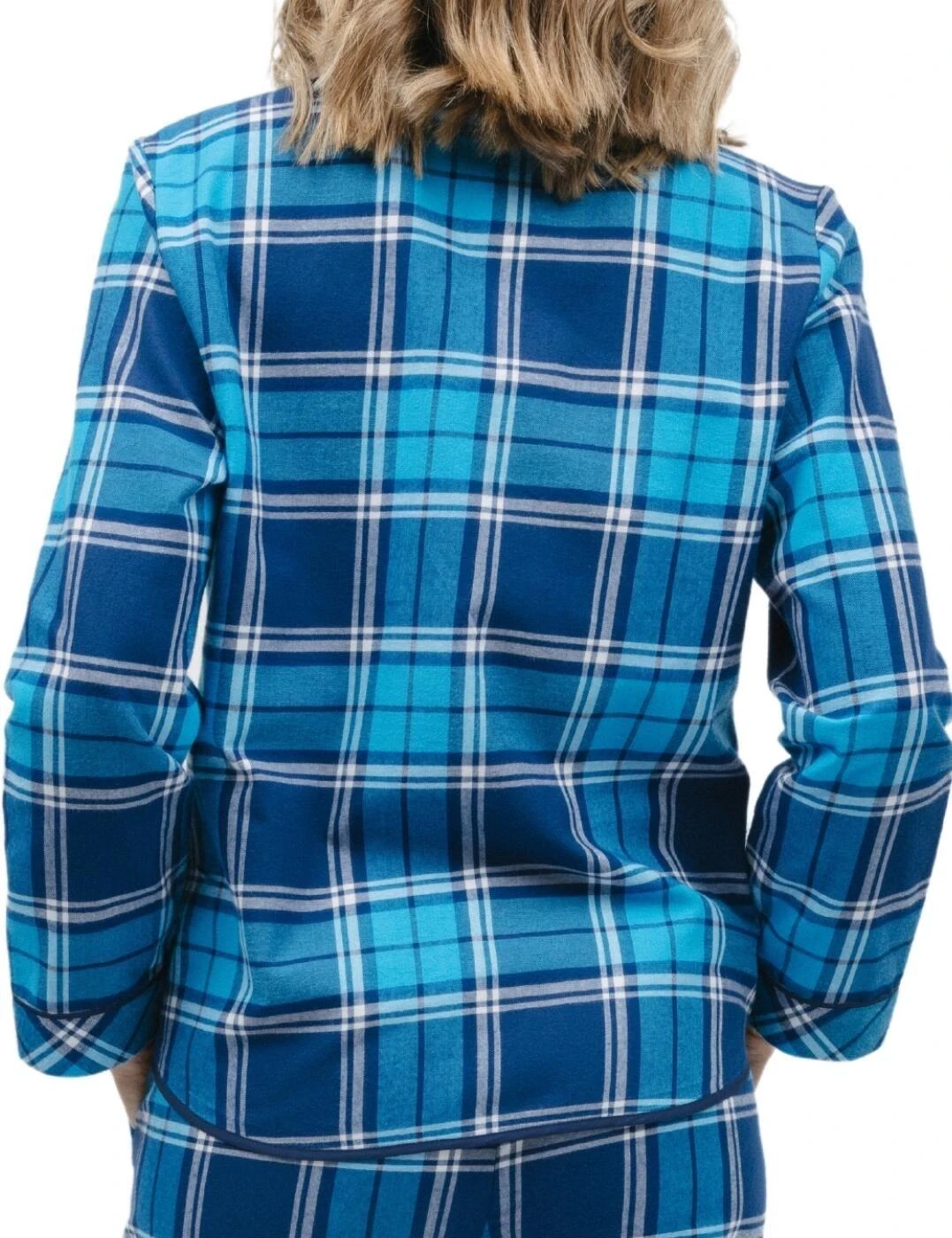 Cyberjammies Bea Pyjama Top - Blue Check 5 Cyberjammies Bea Pyjama Top - Blue Check - Image 5