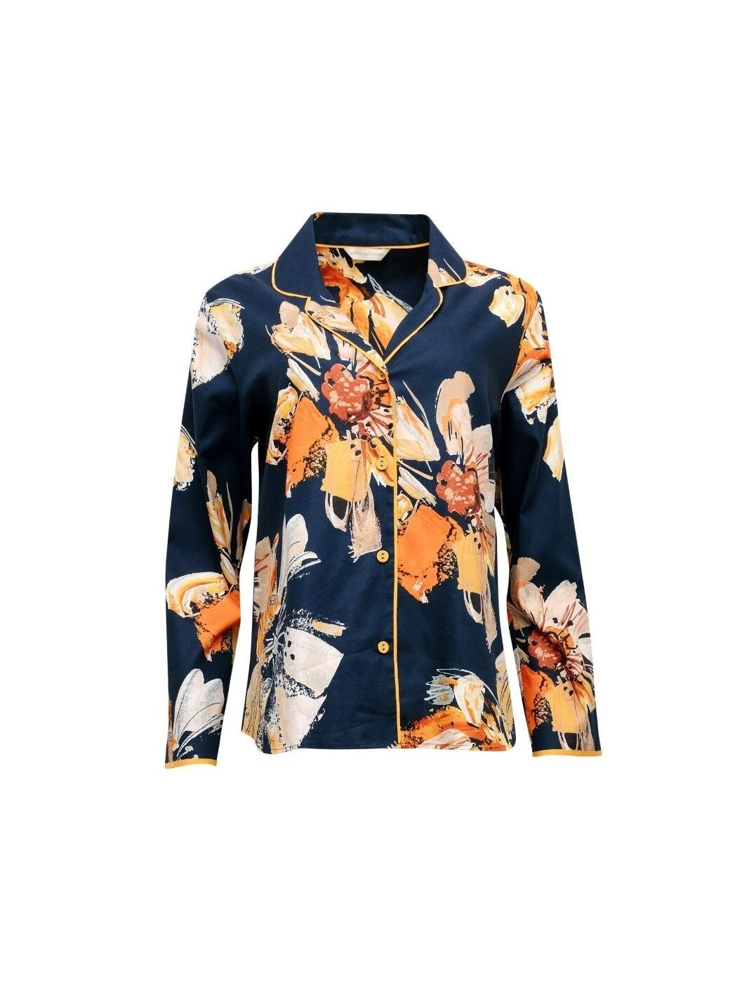 Cyberjammies Cosmo Pyjama Top - Navy Floral Print 3 Cyberjammies Cosmo Pyjama Top - Navy Floral Print - Image 3