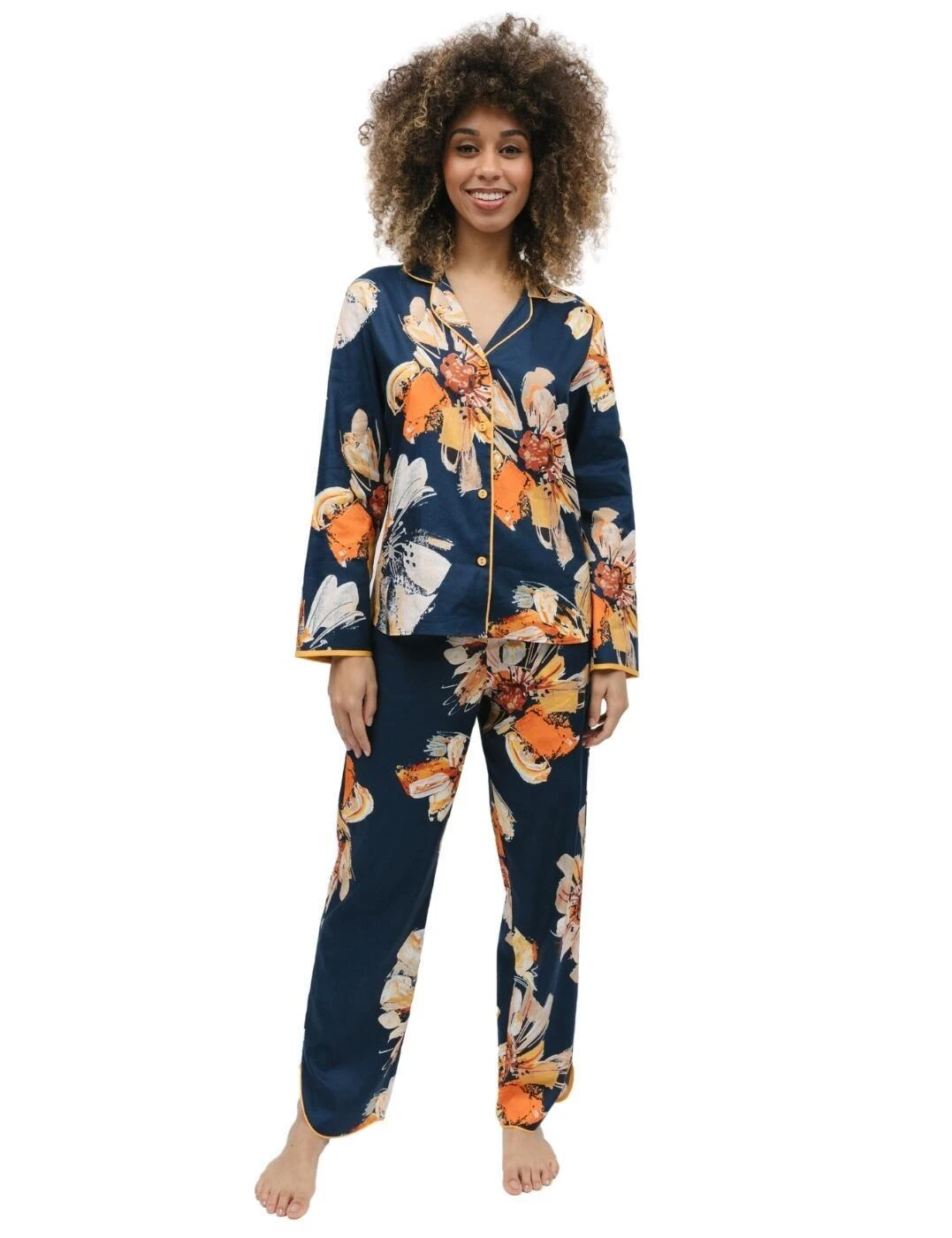 Cyberjammies Cosmo Pyjama Top - Navy Floral Print 5 Cyberjammies Cosmo Pyjama Top - Navy Floral Print - Image 5