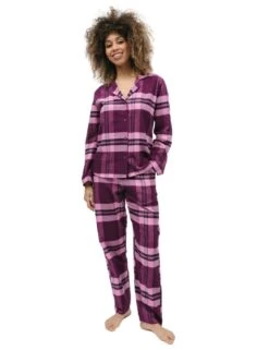 Cyberjammies Eve Pyjama Top - Magenta Check -Belle Lingerie Store 62266 cyberjammies eve pyjama top magenta check 6