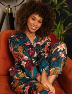 Cyberjammies Maple Pyjama Top - Teal Leaf Print -Belle Lingerie Store 62274 cyberjammies maple pyjama top teal leaf print 8