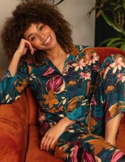 Cyberjammies Maple Pyjama Top - Teal Leaf Print -Belle Lingerie Store 62274 cyberjammies maple pyjama top teal leaf print 9