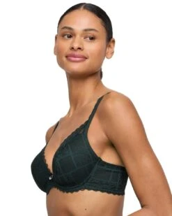 Marie Jo Jadei Padded Plunge Bra - Deep Forest -Belle Lingerie Store 62286 marie jo jadei padded plunge bra deep forest 3