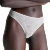 Calvin Klein Sheer Marquisette Thong - White