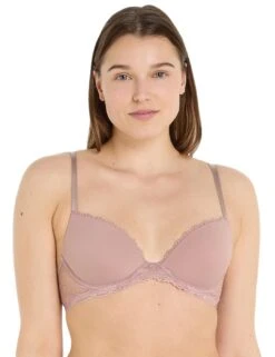 Calvin Klein Seductive Comfort Demi Push Up Bra - Woodrose