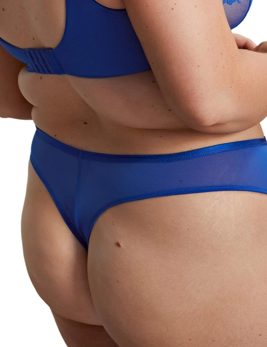 Sculptresse By Panache Josephine Thong - Cobalt/Latte 3 Sculptresse By Panache Josephine Thong - Cobalt/Latte - Image 3