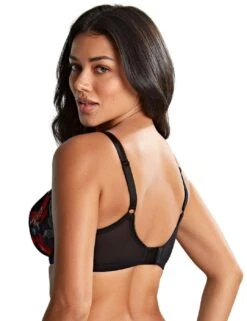 Panache Nina Balcony Bra - Black Floral -Belle Lingerie Store 62703 panache nina balcony bra black floral 3