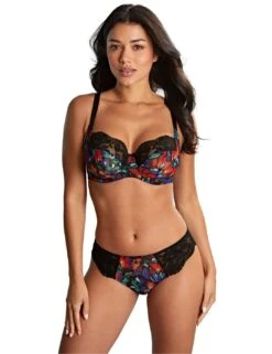 Panache Nina Balcony Bra - Black Floral -Belle Lingerie Store 62703 panache nina balcony bra black floral 6