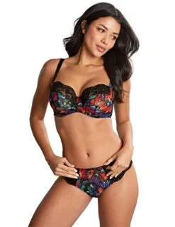 Panache Nina Brazilian Brief - Black Floral 13 Panache Nina Brazilian Brief - Black Floral -Belle Lingerie Store 62708 panache nina brazilian brief black floral 6