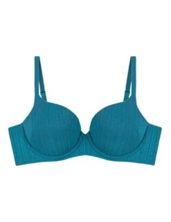 Triumph Body Make-Up Padded Bra - Blue Coral -Belle Lingerie Store 62795 triumph body make up padded bra blue coral 3