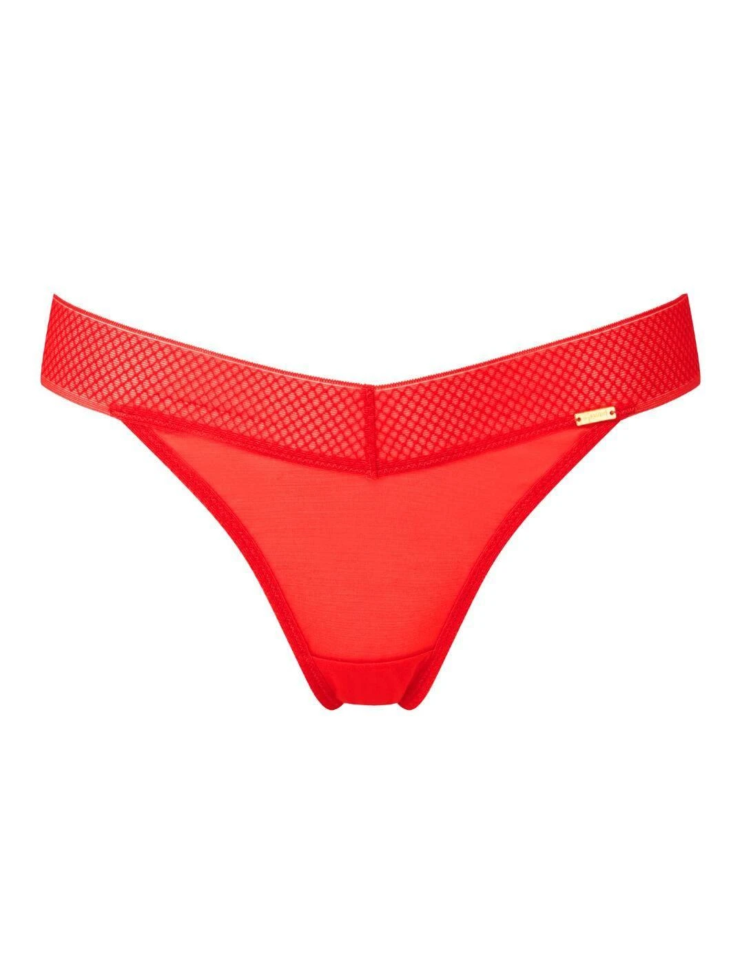 Gossard Glossies Tanga Thong - Salsa Red 4 Gossard Glossies Tanga Thong - Salsa Red - Image 4