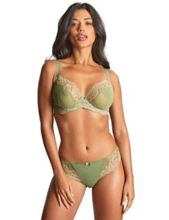 Panache Ana Brazilian Brief - Sage/Sand -Belle Lingerie Store 63234 panache ana brazilian brief sagesand 6