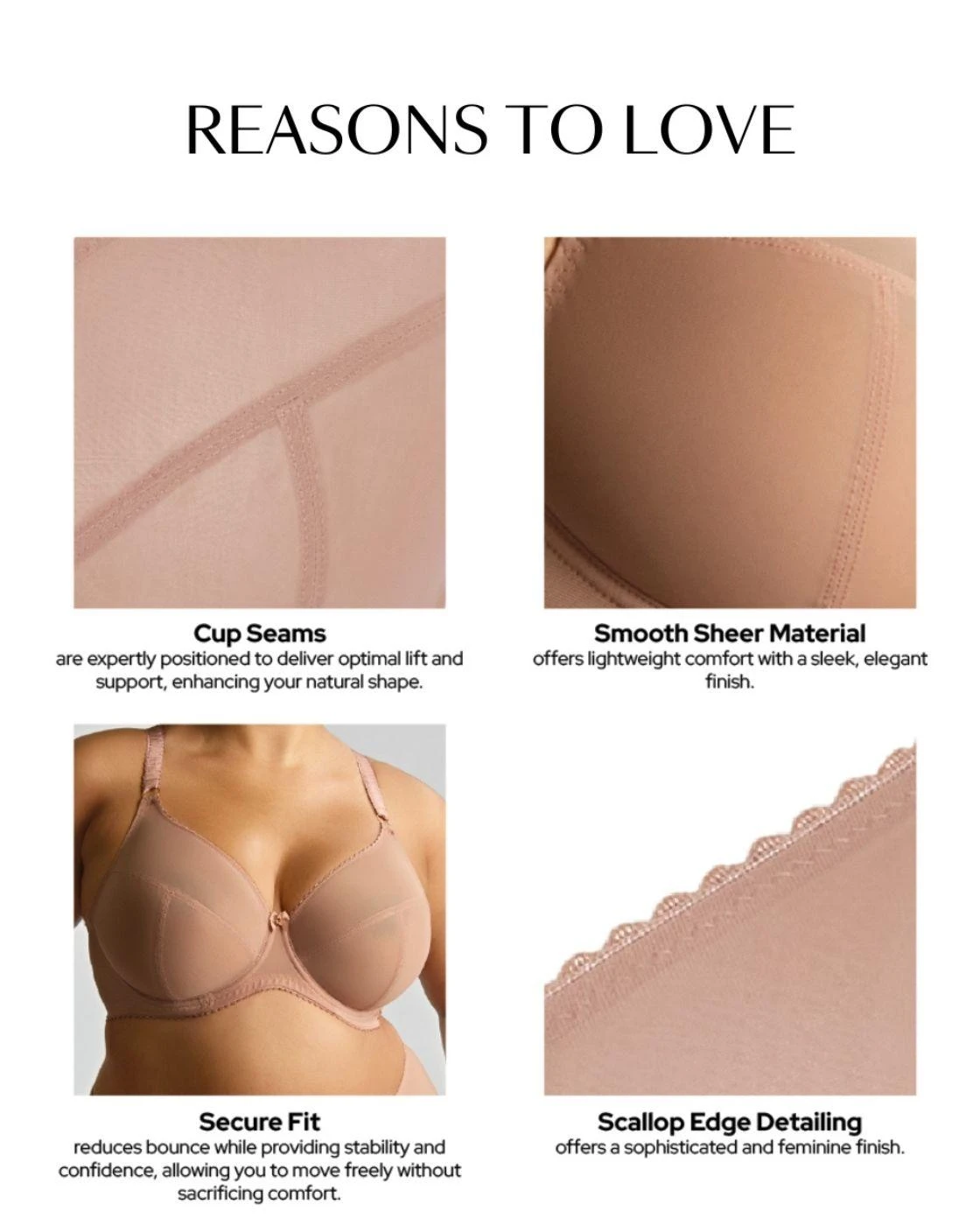 Sculptresse By Panache Liberty Plunge Bra - Mocha 3 Sculptresse By Panache Liberty Plunge Bra - Mocha - Image 3