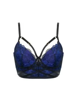 Pour Moi After Hours Padded Longline Bra - Black/Blue 15 Pour Moi After Hours Padded Longline Bra - Black/Blue -Belle Lingerie Store 63416 pour moi after hours padded longline bra blackblue 6