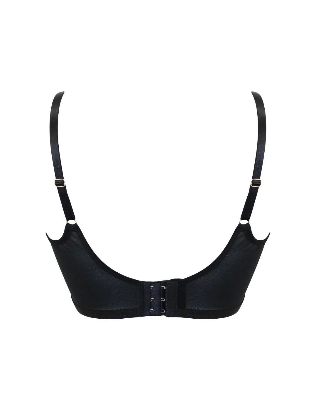 Pour Moi After Hours Padded Longline Bra - Black/Blue 7 Pour Moi After Hours Padded Longline Bra - Black/Blue - Image 7