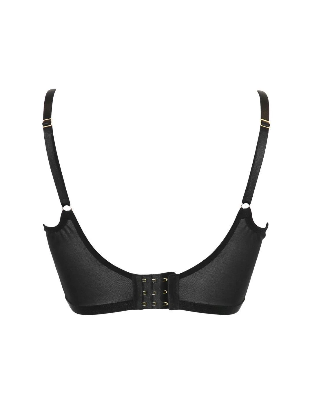 Pour Moi After Hours Padded Longline Bra - Black/Soft Pink 4 Pour Moi After Hours Padded Longline Bra - Black/Soft Pink - Image 4