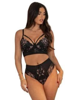 Pour Moi After Hours High Waist Brief - Black/Soft Pink 11 Pour Moi After Hours High Waist Brief - Black/Soft Pink -Belle Lingerie Store 63418 pour moi after hours high waist brief blacksoft pink 5