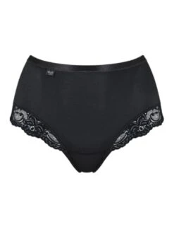 Sloggi Romance Maxi Brief - Black -Belle Lingerie Store 63489 sloggi romance maxi brief black 3
