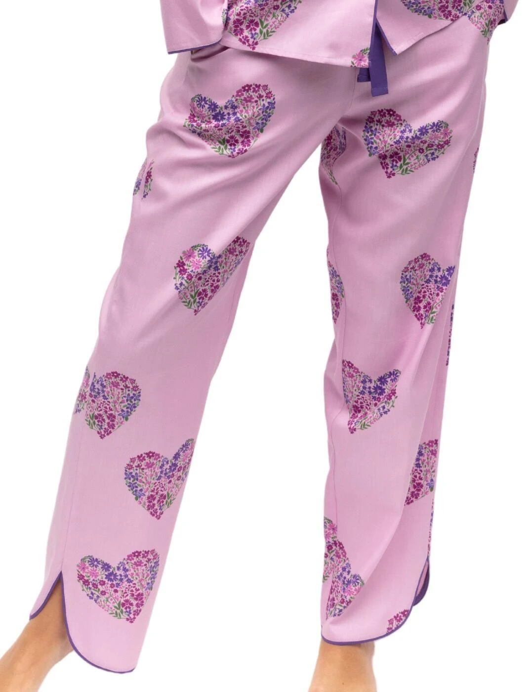 Cyberjammies Valentina Pyjama Bottoms - Pink Heart Print 1 Cyberjammies Valentina Pyjama Bottoms - Pink Heart Print