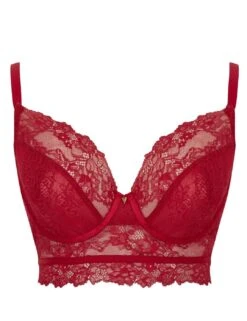 Cleo By Panache Selena Longline Plunge Bra - Ruby Red -Belle Lingerie Store 63662 cleo by panache selena longline plunge bra ruby red 3