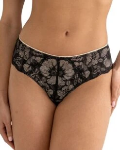 Pour Moi Atelier Lace Brazilian Brief - Black/Cosmetic
