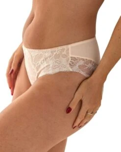 Pour Moi Atelier Lace Brazilian Brief - Ivory/Champagne -Belle Lingerie Store 63854 pour moi atelier lace brazilian brief ivorychampagne 3