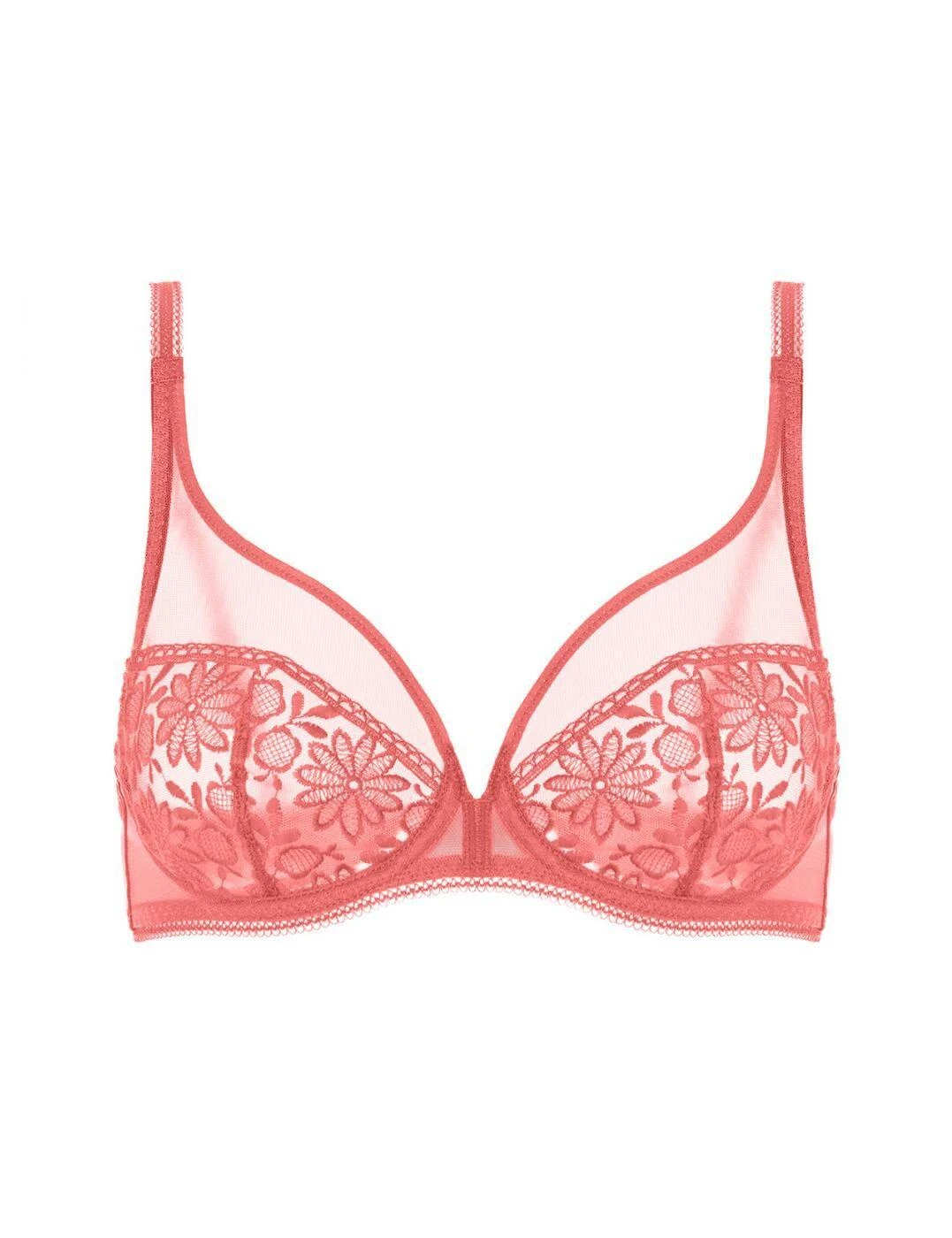 Simone Perele Amazone Plunge Full Cup Bra - Texas Pink 9 Simone Perele Amazone Plunge Full Cup Bra - Texas Pink - Image 9