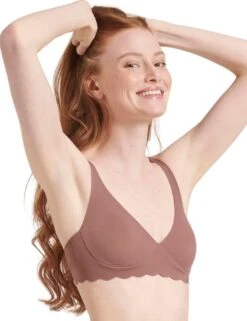 Sloggi Zero Feel Microfibre Bralette - Cacao -Belle Lingerie Store 63956 sloggi zero feel microfibre bralette cacao 3
